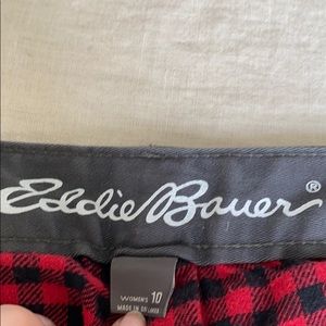 Gray, fleece-lined pants.